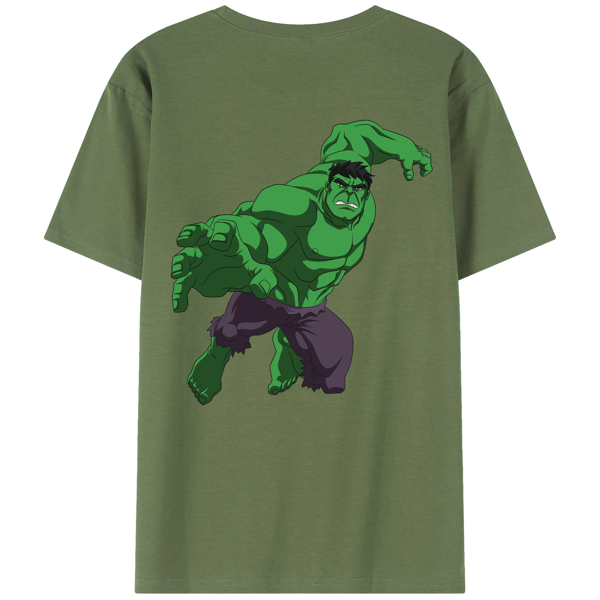 （画像用） アベンジャーズ The Avengers 綿100％ メンズ半袖Tシャツ（バックプリント） 通気性